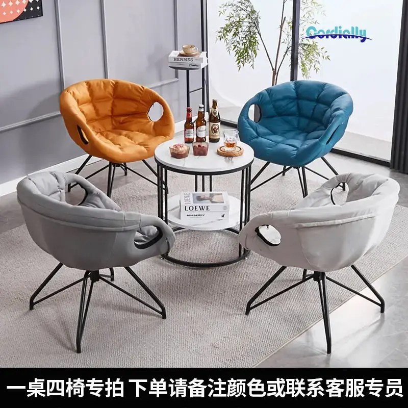 Outdoor Furniture Metal Chairs - นอร์ดิก 360 ° เก้าอี้หมุนได้ ทรงเตี้ย ซักได้