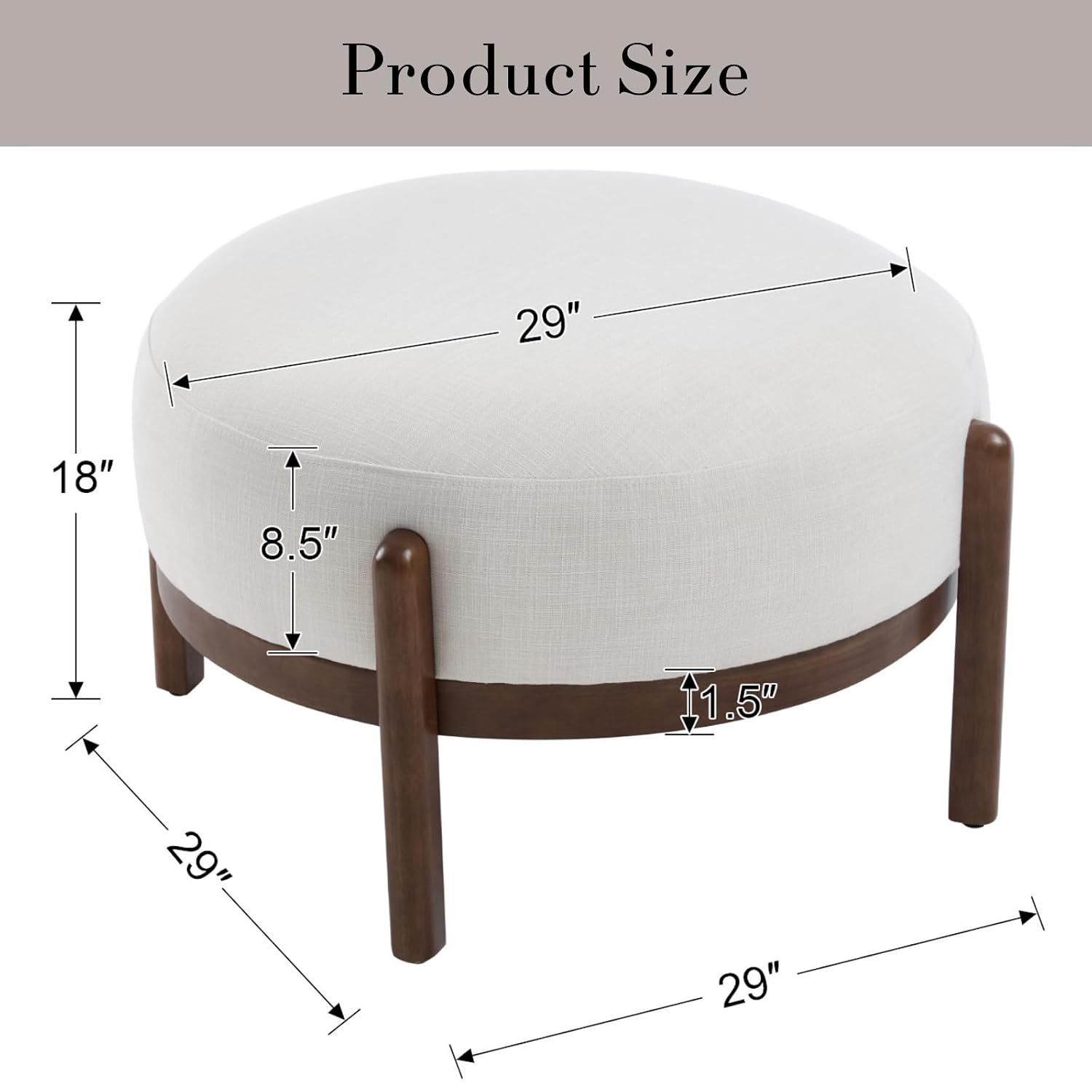 เก้าอี้ออตโตมันหุ้มผ้าเชอร์ปาพ - Outdoor Furniture Wood บทวิจารณ์และราคา