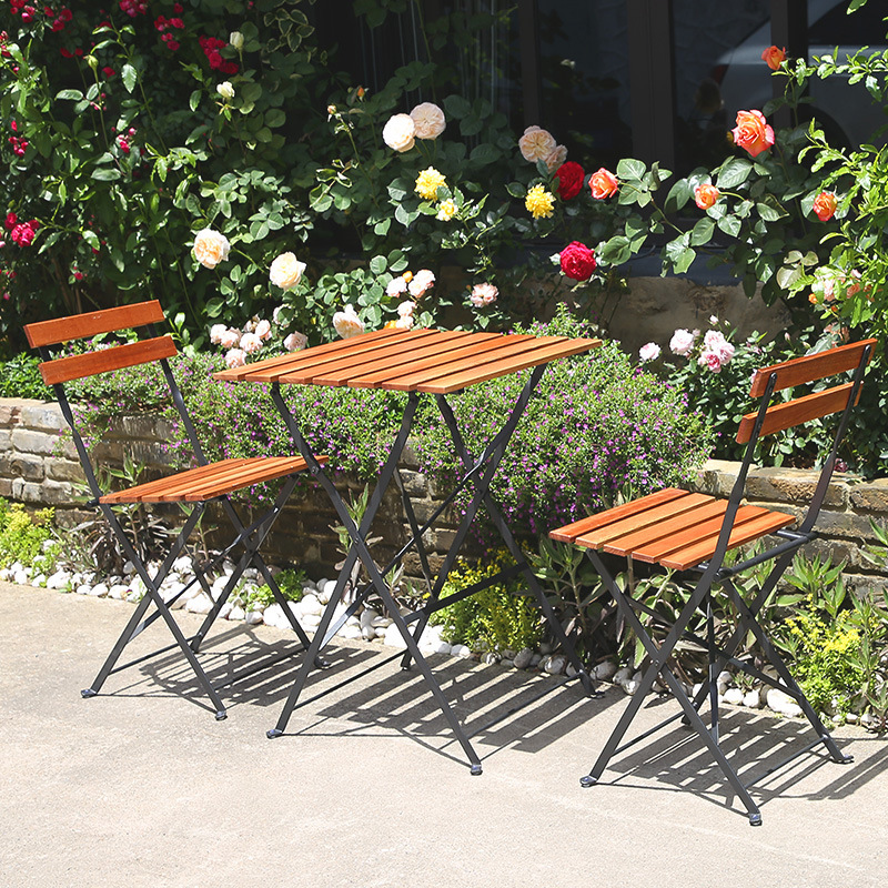 พับโต๊ะกาแฟไม้เนื้อแข็งลานกลาง - Outdoor Furniture Metal Chairs บทวิจารณ์และราคา